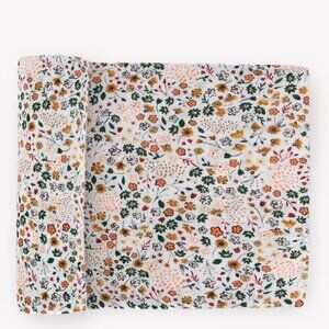 Stretch Knit Swaddle Blanket - Pressed Petals